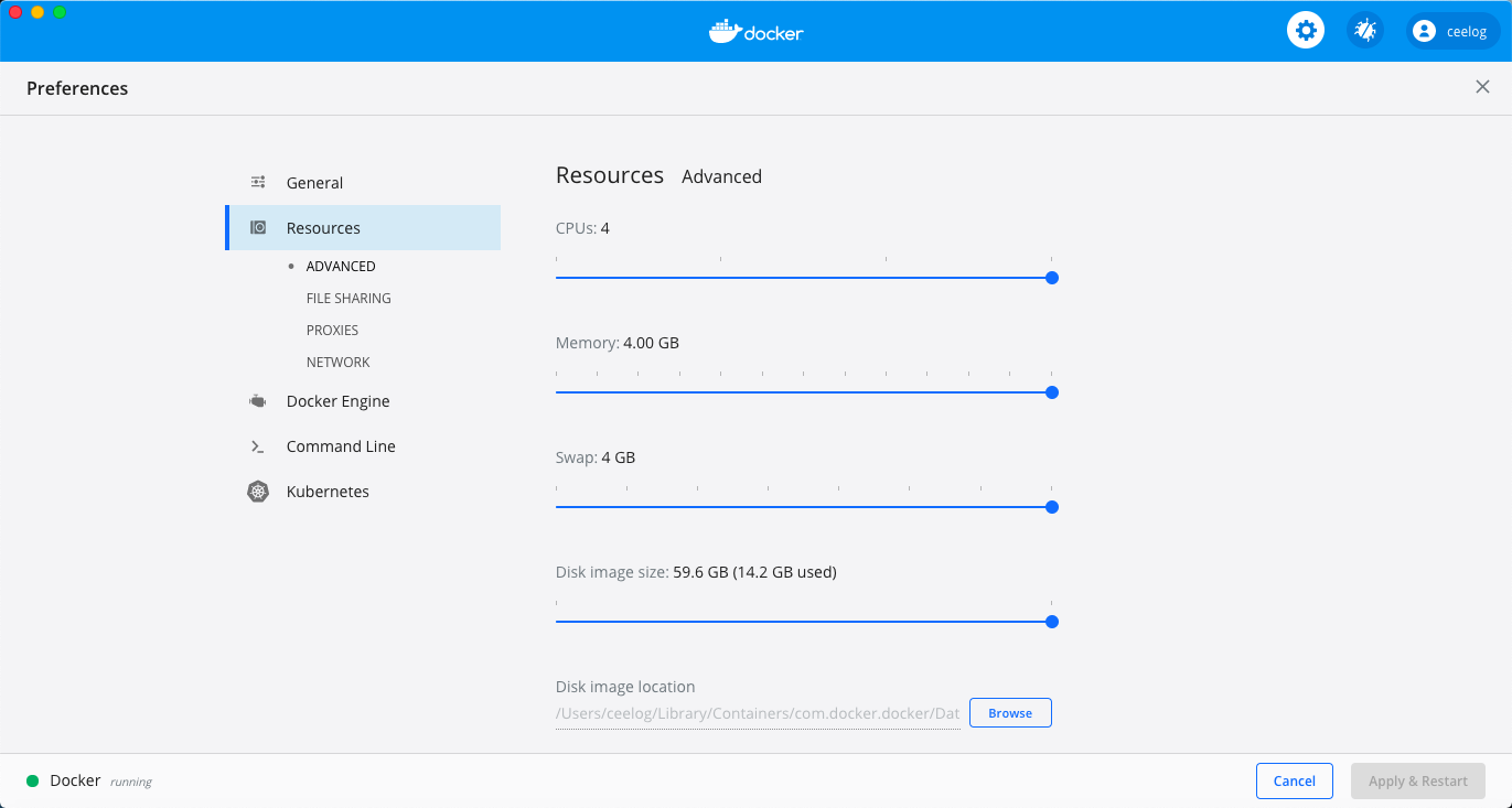 Docker Desktop Resource